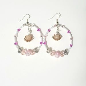 Beaded Hoop Earrings